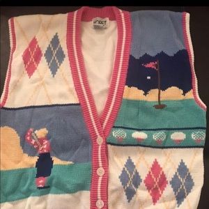 Ladies XL Golf Outfit - Beautiful sweater vest and Nike skort.